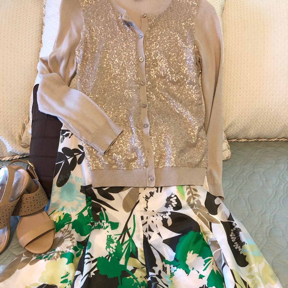 Ann Taylor Beaded Cardigan